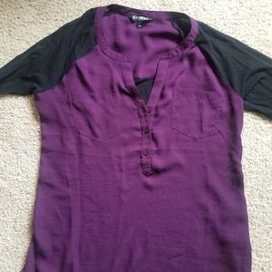 Express three quarter sleeve shirt
